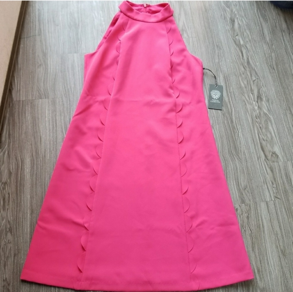 NWT Vince Camuto Laguna Scalloped Trim Dre…